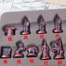 3D three-dimensional Chinese chess terracotta warriors and horses character chess pieces student adult parent-child collection gift Chinese chess set