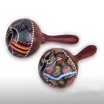 Sand hammer musical instrument professional percussion instrument Indonesian coconut shell sand hammer percussion personalized painting craft sand hammer professional