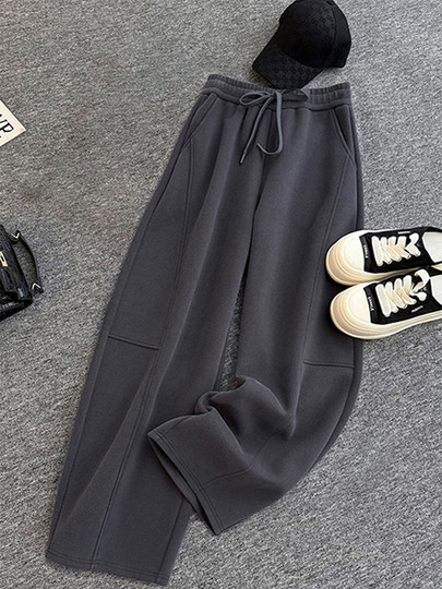 2025 Fashionable Two-Piece Casual Outfit Hooded Sweatshirt Spring and Autumn Sports Suit Women's New Stylish Wide-Leg Pants