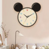 Trendy Mickey Mouse Living Room Wall Clock, Creative Clock, Wall-Mounted Clock, Swinging Calendar, No-Drill Household Quartz Clock