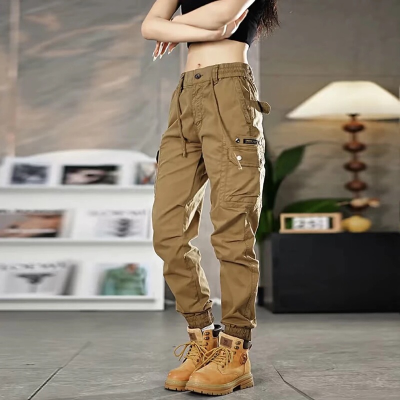 Fashionable American-Style Cargo Pants for Men and Women, Spring and Summer Loose Elastic Jogger Pants, Autumn Pure Cotton Outdoor Casual Pants Fashionable American-Style Cargo Pants for Men and Women, Spring and Summer Loose Elastic Jogger Pants, Autumn Pure Cotton Outdoor Casual Pants