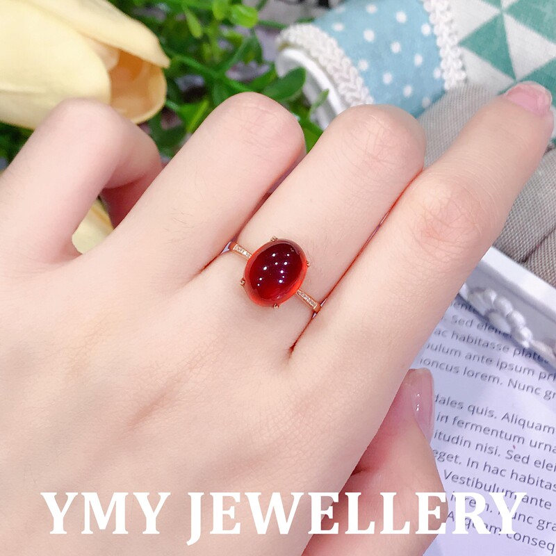 溢美缘珠宝MM18K玫瑰金石榴石戒指💍适合哪些场合佩戴？