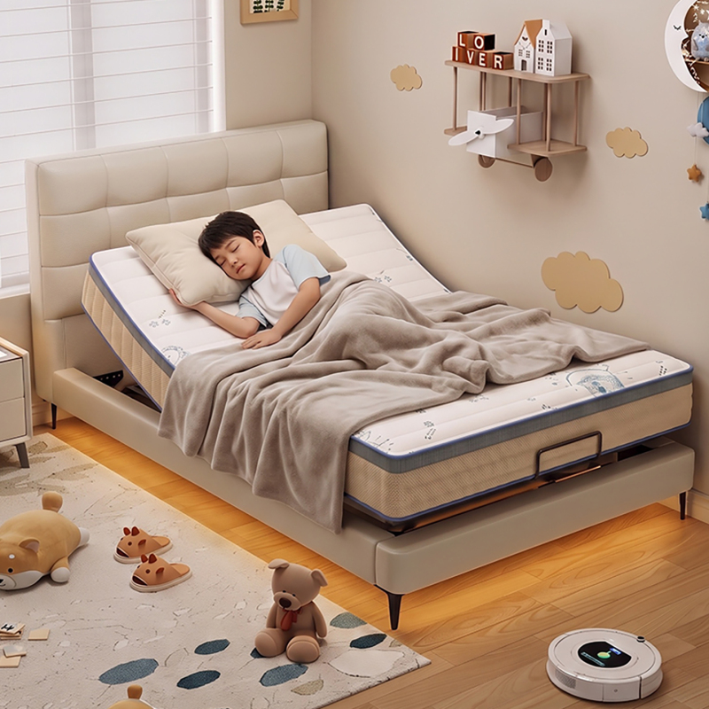 Fully Automatic Children's Smart Bed, Cream Style, Adjustable Height, Suitable for Small Apartments, Master Bedroom Single Bed, Black Technology Electric Bed Fully Automatic Children's Smart Bed, Cream Style, Adjustable Height, Suitable for Small Apartments, Master Bedroom Single Bed, Black Technology Electric Bed
