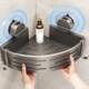Triangular bathroom toilet toilet without punching corner washbasin powerful suction cup storage rack basket storage rack wall hanger