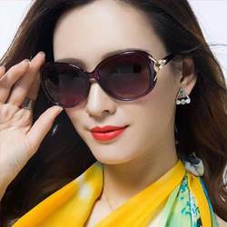 Pure Crystal Stone Sunglasses for Women, Large Frame, 2025 High-Definition Sun Protection, Uv Protection, Strong Light, Slimming Effect for Large Faces