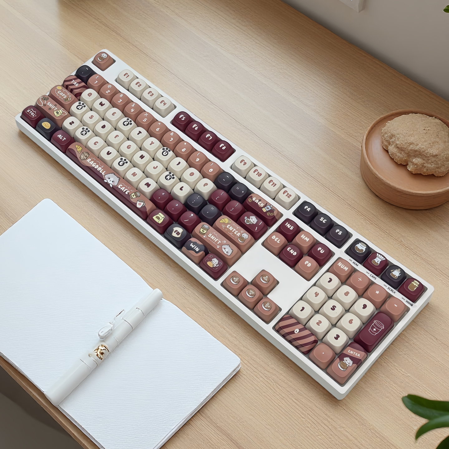 Wuying H108 Mechanical Keyboard Bluetooth Three-Mode 2.4g Wireless/Wired Moa Office Business Computer Notebook Peripherals