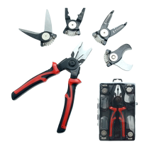Auton multifunctional vise five-in-one head-changing wire pliers electrician wire cutter stripper electrician pliers set