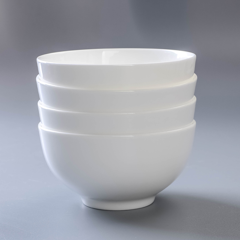 Bone China Bowl, White Rice Bowl, Ceramic Bowl, Noodle Bowl, Tableware, White Porcelain Bowl Set, Tangshan Porcelain Bowl Bone China Bowl, White Rice Bowl, Ceramic Bowl, Noodle Bowl, Tableware, White Porcelain Bowl Set, Tangshan Porcelain Bowl