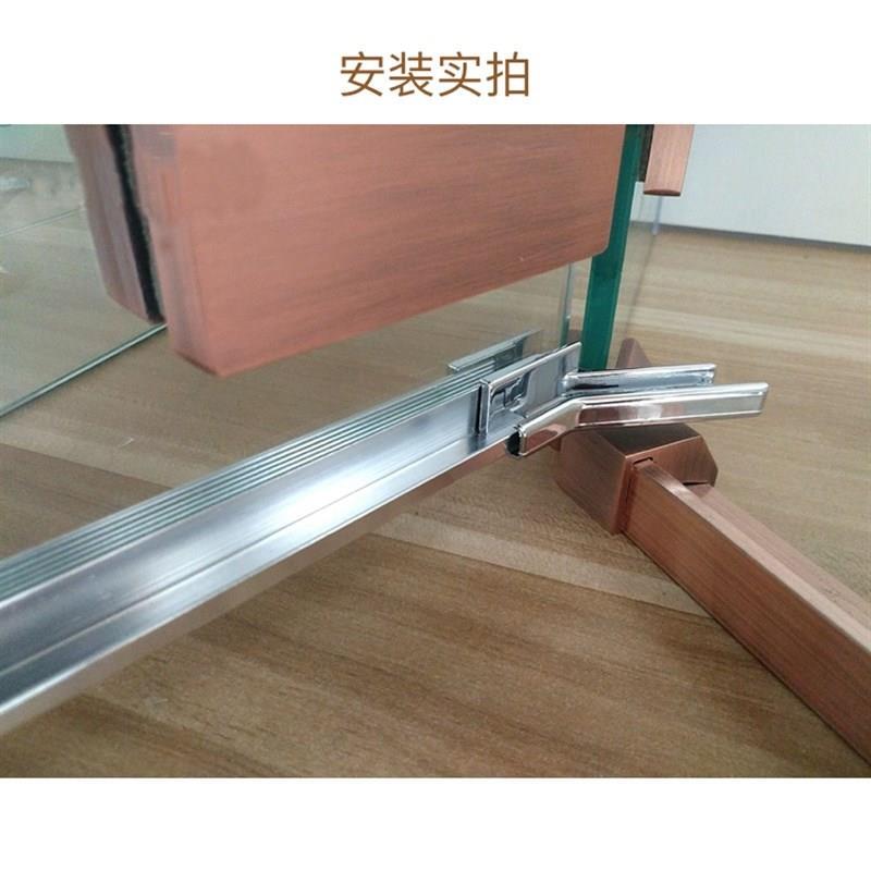 Aluminum Shower Room Bottom Water Barrier Strip Accessories, Door Bottom Outward Opening Water Guide Channel, Bathroom Glass Door Waterproof Strip