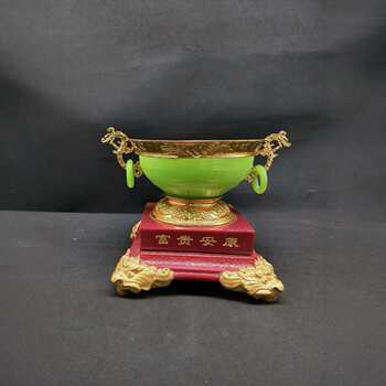 Luminous dragon, wealth and auspicious tripod ornaments, inlaid crafts, home living room ornaments, antiques and miscellaneous ornaments