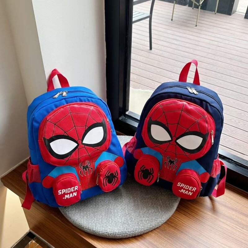 กระเป๋านักเรียนอนุบาลลายสไปเดอร์แมน กระเป๋าเป้เบาพิเศษสำหรับเด็กผู้ชาย ใช้ไปเที่ยวได้ นักเรียนชั้นประถมต้น ทนทานต่อการใช้งาน