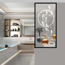 Nordic Modern Art Glass Screen Partition Entry Door Porch Customized Living Room Internet Celebrity Porch Decoration Painting