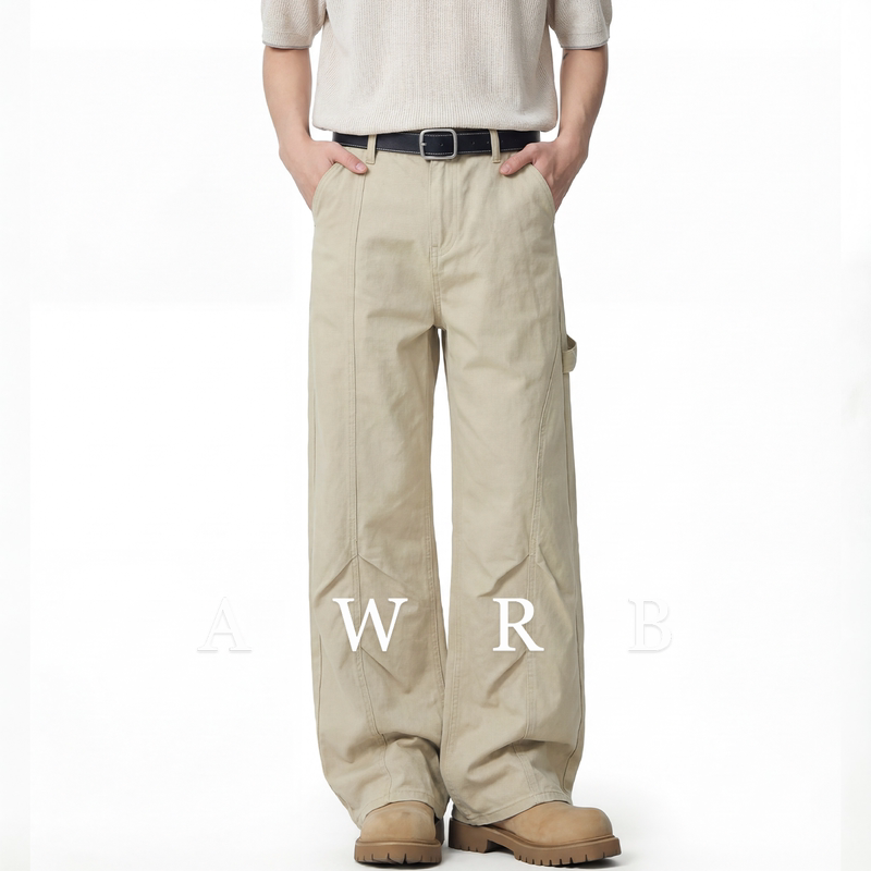 Awrb American Retro Deconstructed Design Work Pants Casual Pants Niche Loose Flared High-End Unisex Long Pants