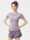 Yoga Wear Short-Sleeved Women's Slim-Fitting Summer Breathable Quick-Drying Sports Top Running Pilates Fitness Wear T-Shirt