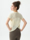 Summer Yoga Clothes for Women, Breathable, Beautiful Back, Loose, Quick-Drying, Running Fitness Sports Tops, Pilates Training Clothes, Short-Sleeved