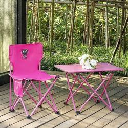 Outdoor Folding Table Camping Picnic Table and Chair Storage Convenience Egg Roll Table Best Selling Rose Pink Folding Suit