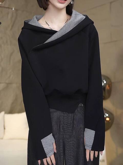 Fashionable and Stylish High-End Versatile Sweatshirt with a Unique Design, 2025 Autumn and Winter New Long-Sleeve Niche Plus-Size Sweatshirt Trend