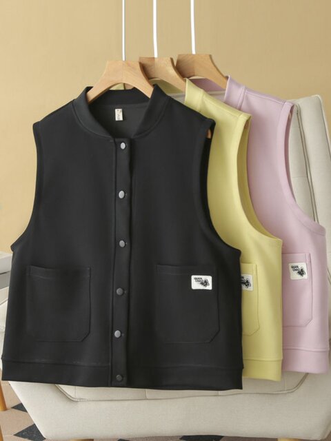 Plus Size Vest for Women 2024 Autumn New Style 100kg Fashionable Age-Reducing Stand Collar Sleeveless Jacket