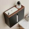 Wall-Mounted Tissue Box, Bathroom Hand Towel Box, Wall-Mounted Toilet Washbasin, Chinese-Style Light Luxury Wooden Tissue Box