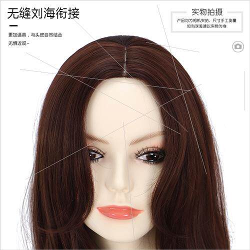 优雅不费力,韩式中分卷发让每一天都成为高光时刻_日常整顶假发_淘宝美妆网