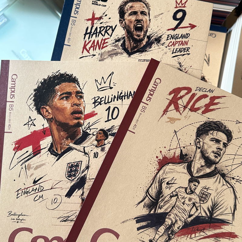 Japan's Kokuyo Campus Football Star Hand-Painted DIY Notebook B5 Student Kraft Paper Notebook Japan's Kokuyo Campus Football Star Hand-Painted DIY Notebook B5 Student Kraft Paper Notebook