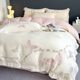 Light luxury cotton 120-pc cotton four-piece s-set pure cotton quilt cover embroidered bed sheets skin-friendly soft bed sheets bedding
