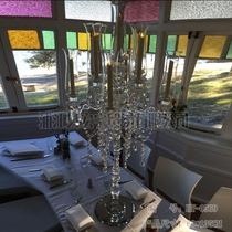 New wedding props European-style crystal candlesticks crystal tabletop flower arrangement candlesticks fashionable romantic luxury ornaments