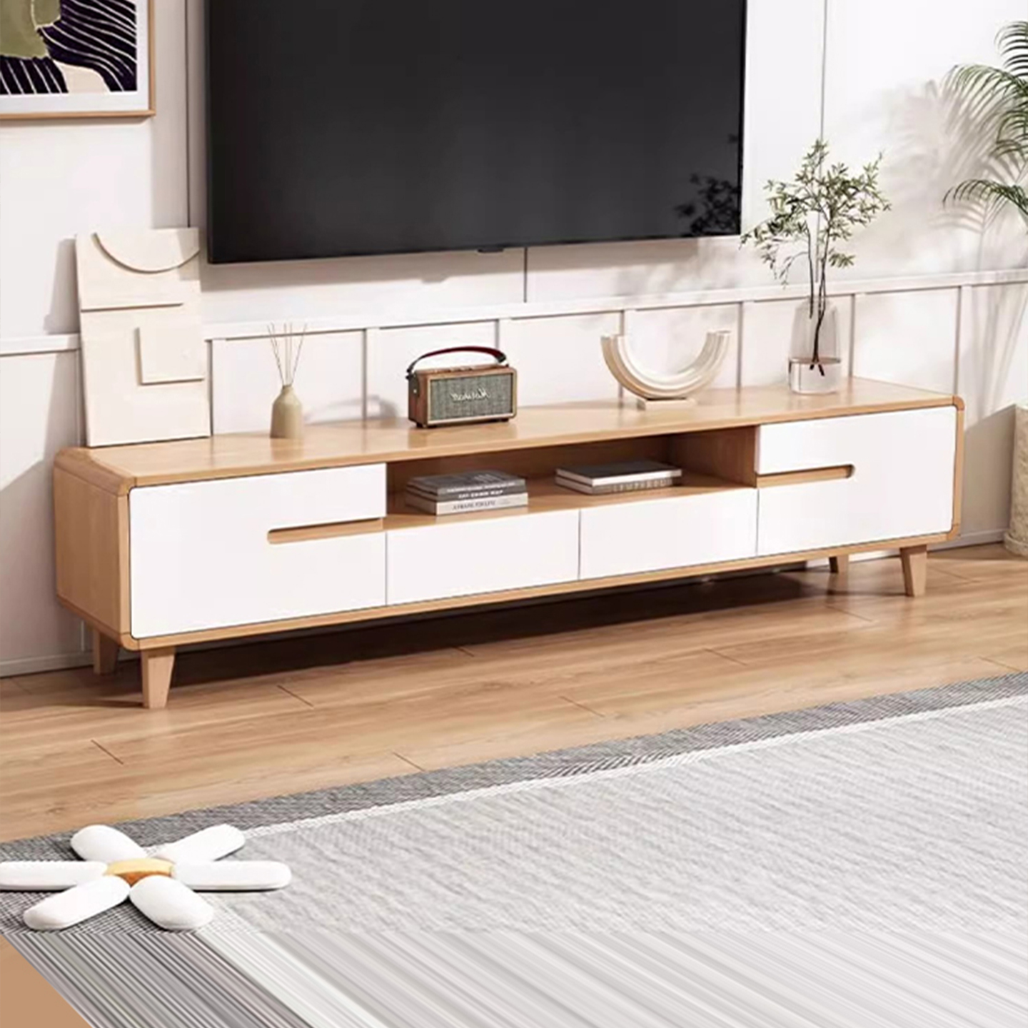 Шкаф для телевизора, журнальный столик, комбинированная домашняя гостиная, небольшая квартира, современный минималистичный новый выдвижной шкафчик для хранения вещей от пола до потолка