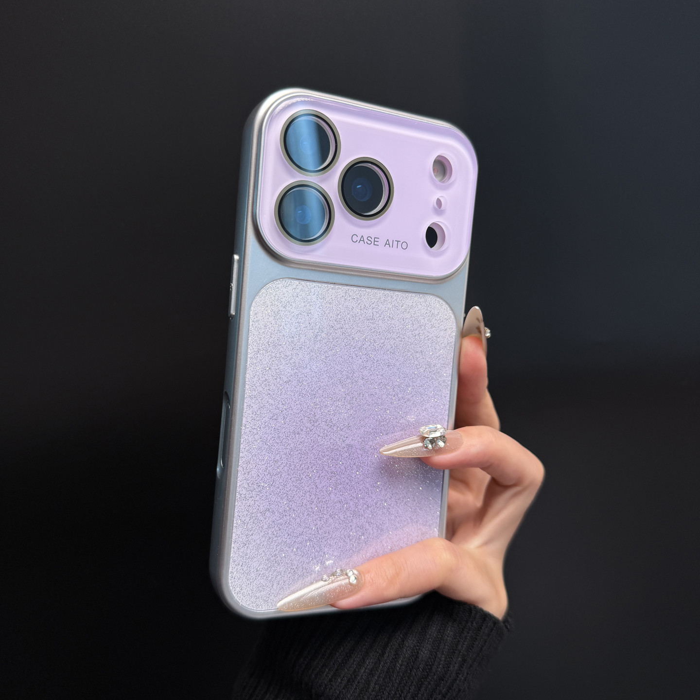 Milky Yellow Gradient Glitter Phone Case For Iphone 17 16 15 14_voghion.com