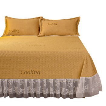 Class a knitted soft mat can be used for water p washing bed skirt three-piece set air conditioning soft mat summer ice silk mat bed sheet