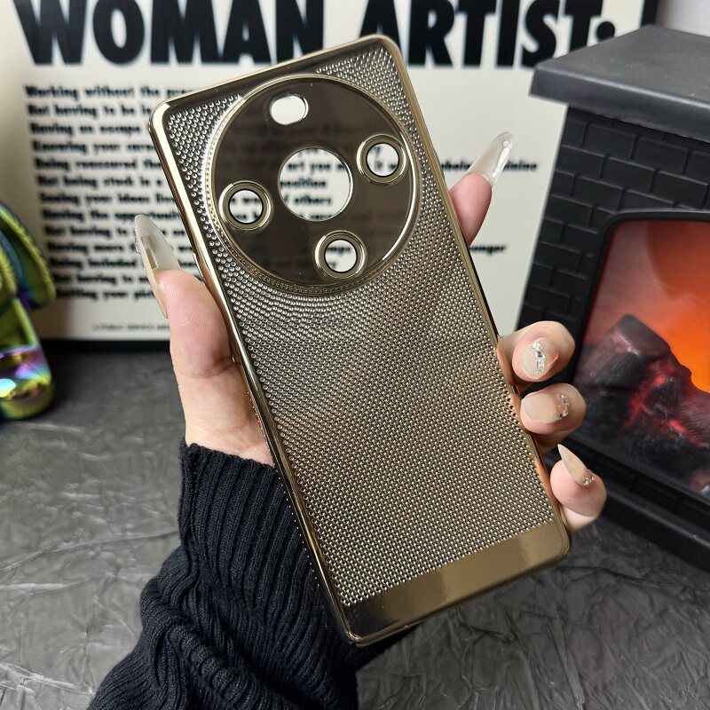Suitable for Huawei Enjoy 70X new mobile phone case electroplated grid cooling BRE-AL00a all-inclusive anti-fall Enjoy 70X with lens film Enjoy 70X high-end men's and women's 5G fashion shell
