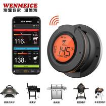 Wire bluetooth barbecue grill thermometer dual probe digital electronic bbq baking barbecue thermometer mobile app black