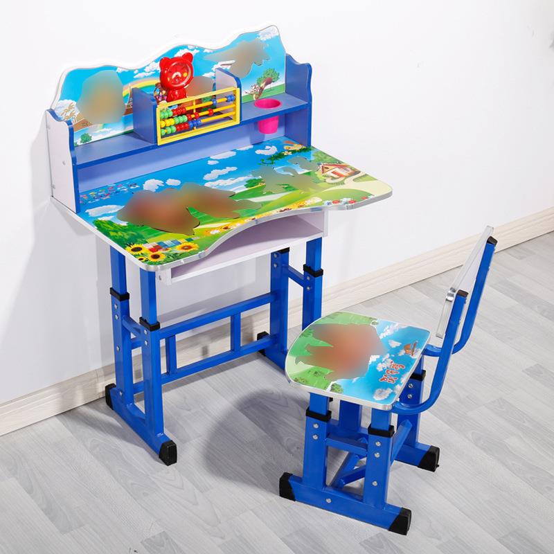 Children's desk cartoon liftable study table writing desk primary school student writing desk desk and chair