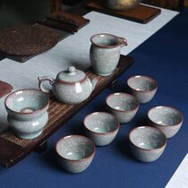 Hanqingtang Kungfu tea set home office high-end celadon pure handmade cover bowl large teapot teacup dragon