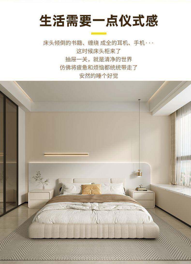 Solid Wood Nightstand: Cream Style Minimalist Design - Taobao product photo 8