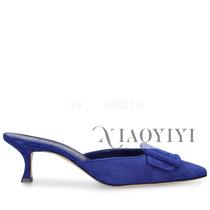 Malatang 20% ​​off Manolo Blahnik womens mules 5cm MAYSALE suede high heels Europe