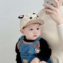 Baby hat autumn and winter cute cartoon soft brim peaked cap for boys and girls windproof and warm spring baseball cap trend