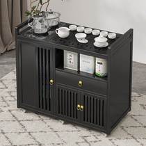 Mobile tea table household balcony small tea table tea cart kettle integrated tea cabinet wheeled tea side table tea set