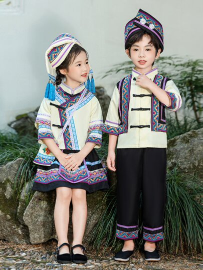 六一少数民族服装男女广西壮族苗族哈尼族土家族侗族布依族彝族服