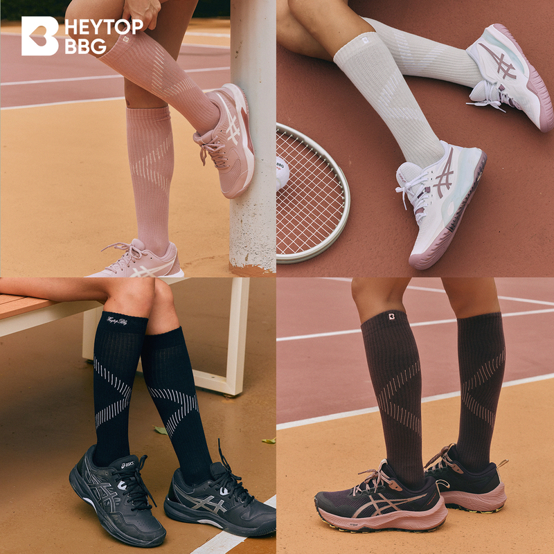 Heytopbbg【Fig Time Zone】Color-Blocking Tennis Socks, Non-Slip, Breathable, Fitness Long Tube Sports Socks Heytopbbg【Fig Time Zone】Color-Blocking Tennis Socks, Non-Slip, Breathable, Fitness Long Tube Sports Socks