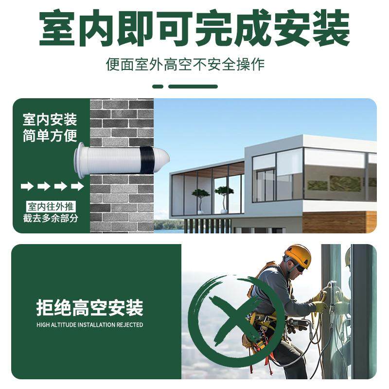 Two-Way Fresh Air Ventilation Fan, Wall-Mounted Integrated Bedroom Circulation Home Fresh Air Purifier System, Silent