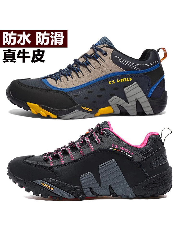 Уличная обувь из немецкой кожи, мужская обувь, походная обувь, женская водонепроницаемая нескользящая походная обувь для пары, спортивная обувь для путешествий Изображение 1