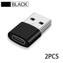 2Pcs USB To Type C OTG Adapter USB USB-C Male To Micro USB