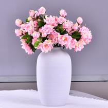 Source factory high-quality simulated rose 5-head diamond rose banquet decoration fake flower photography props