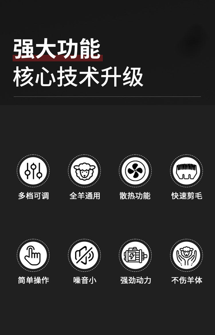 Ножницы 电动羊毛剪专业用剪毛机可调速给羊剃毛推剪羊毛神器大功率电推剪