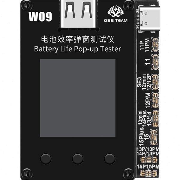 W09Pro battery efficiency pop-up tester free cable card direct card efficiency 100 battery repair instrument