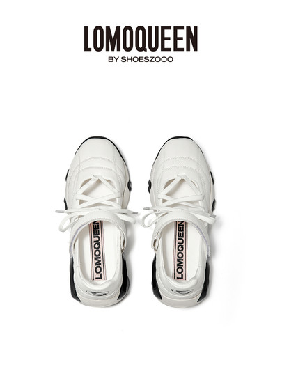 lomoqueen设计师款玛丽珍鞋2025秋季新款真皮厚底增高浅口单鞋女