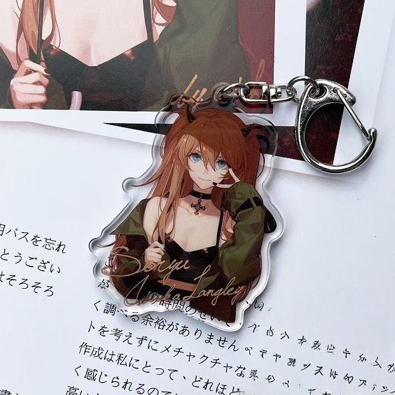 New LAOSHU Neon Genesis Evangelion Peripheral Ayanami Rei Asuka Acrylic Keychain Pendant Decoration
