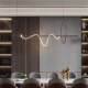 Designer Art Restaurant Island Bar Chandelier Modern Minimalist Nordic Sales Office Arc Line Exhibition Hall Chandelier