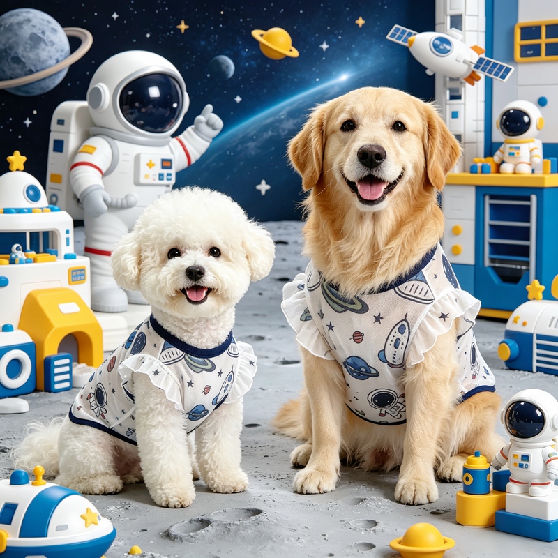 Dog Clothes with Small Flying Sleeves, Breathable Mesh, Sun Protection for Large Dogs Like Golden Retrievers and Bichons, Anti-Shedding Pet Clothing for Teddy